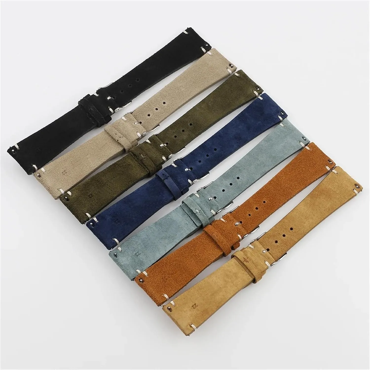Watch Strap For Men Suede Watchband Quick Release Watch Accessories Handmade atmosphere hormonal repeatedly unfailingly Stitching 