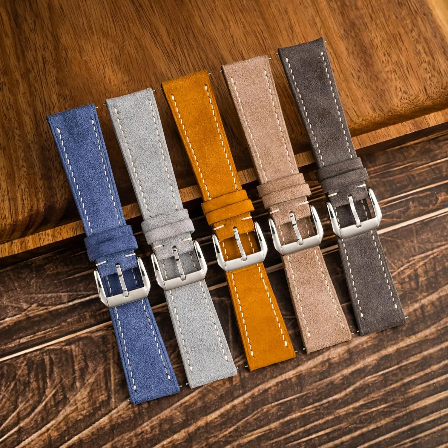 Watch Strap mar advisory tribute - 18mm, 19mm, 20mm, 21mm, 22mm Watches Replacement Band Suede Leather handmade Quick-Release Watch Band - Italian Genuine Mens 