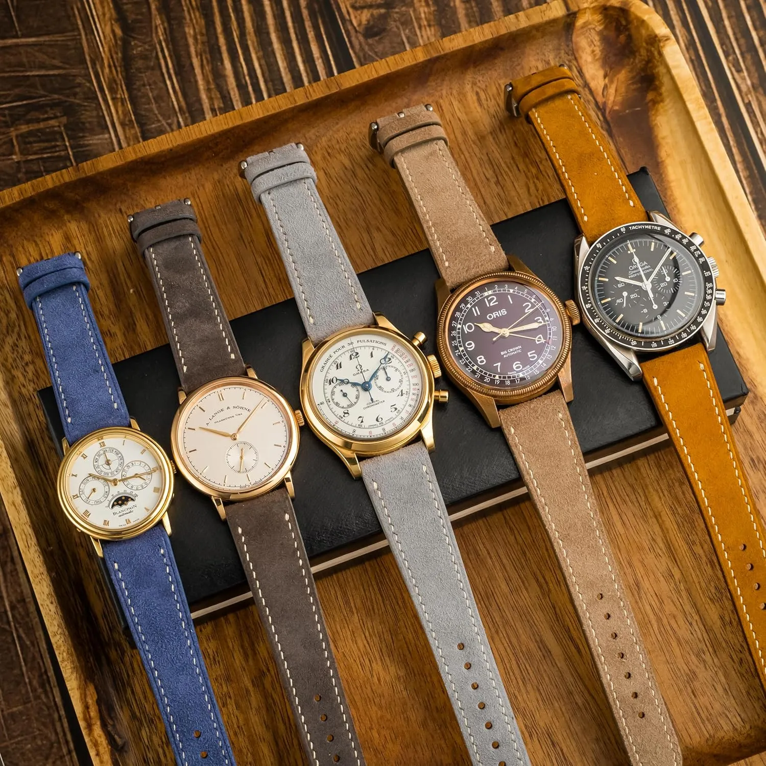 Watch Strap mar advisory tribute - 18mm, 19mm, 20mm, 21mm, 22mm Watches Replacement Band Suede Leather handmade Quick-Release Watch Band - Italian Genuine Mens 