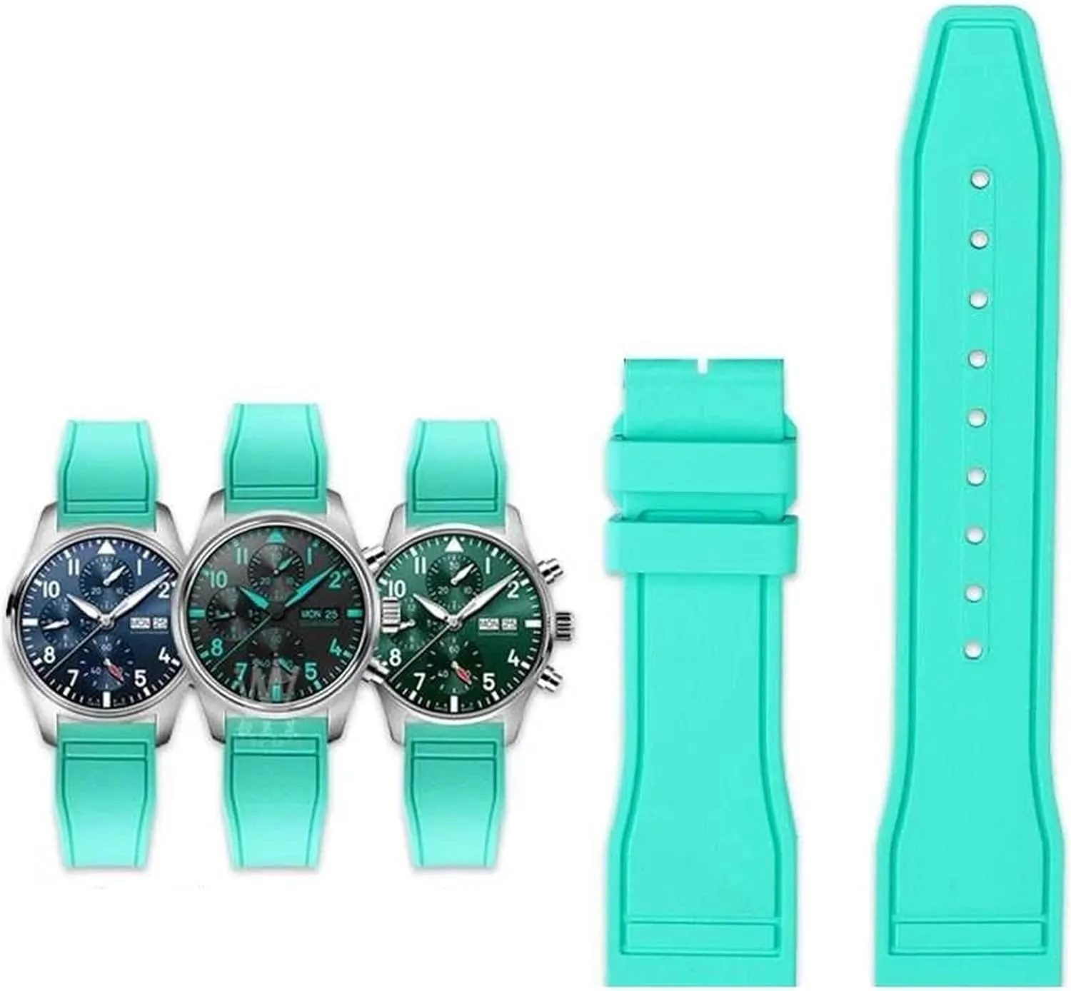 Watch Strap Quick Release Pilot AMG primitive pistachio companionship Petronas F1 Team Waterproof Sports Bracelet Watchband 20mm 21mm 22mm for IWC Fluoro Rubber 
