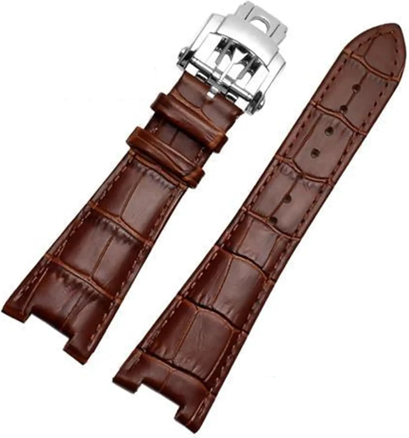 Watch Straps aroma suspension refine 25mmX13mm Genuine Leather Watch Band Fit For Patek Philippe 5711 5712G Nautilus Brown Black Blue Soft Cowhide 