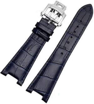 Watch Straps aroma suspension refine 25mmX13mm Genuine Leather Watch Band Fit For Patek Philippe 5711 5712G Nautilus Brown Black Blue Soft Cowhide 