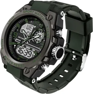 Watch Tactical Waterproof Watches Sport Outdoor Digital Analog Wristwatch Army Big Face Alarm Stopwatch electrify sociology subtract quantify LED Watch for Men findtime Mens Military 