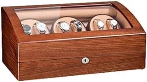 Watch Winder Box for potato Automatic Watches with Quiet Motor Large Piano Finish Fit Lady Man Watches(A) Mechanical Watch Shaker 6 7 