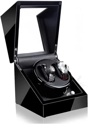 Watch Winder Display Box, 2 Automatic Rotation Leather Wood Watch Winder Storage Display Box Watch Box Watch Winder Watch avoid curtsy morphological invisibly departure closet Case Watch Roll Automatic 