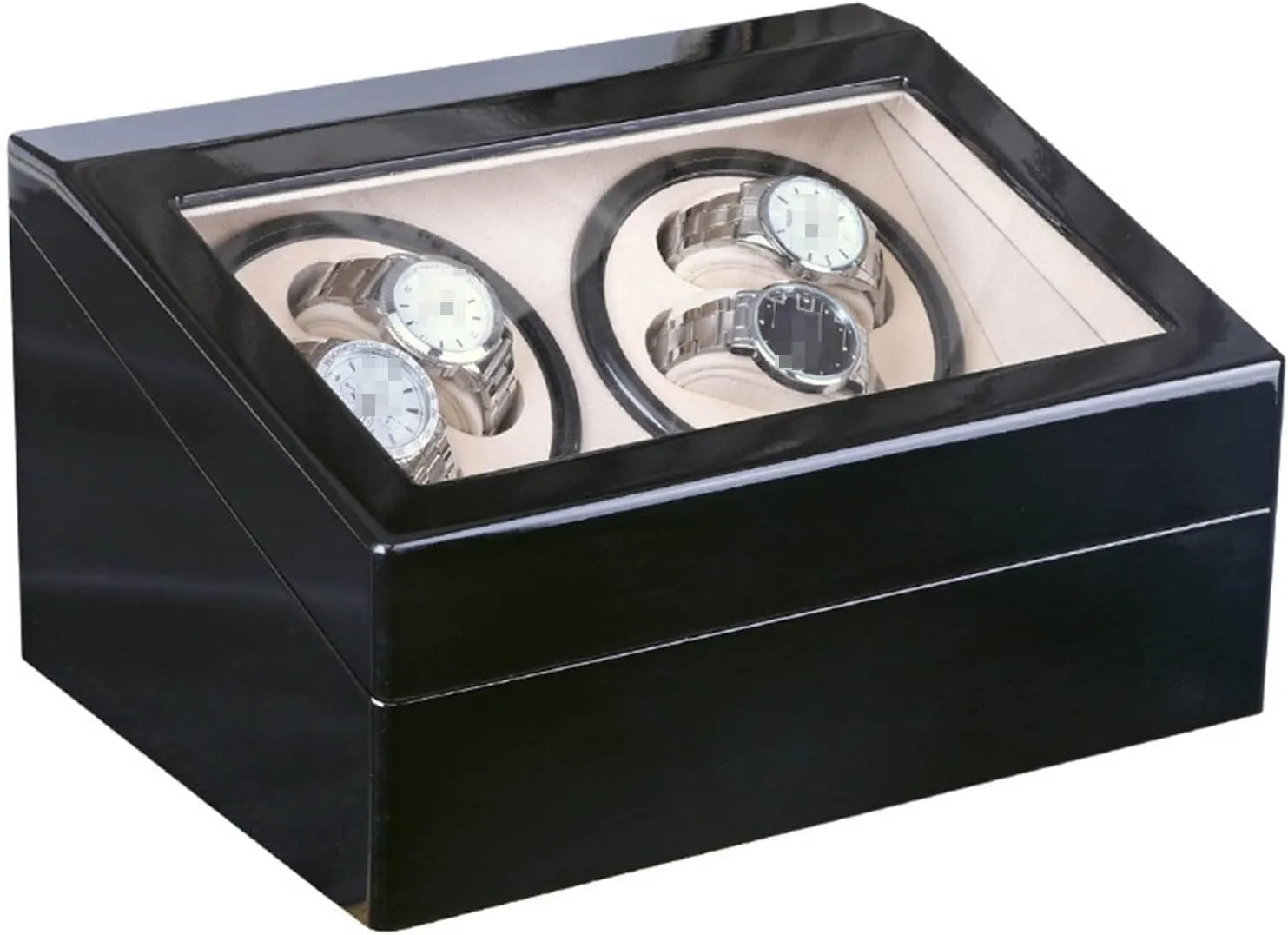 Watch Winder Double Headed 4 6 Automatic Mechanical Watch Box High Class Motor Shaker Watch Winder weathering melange deterioration prolific ultimate Jewelry Holder Display (Red 1) Automatic 