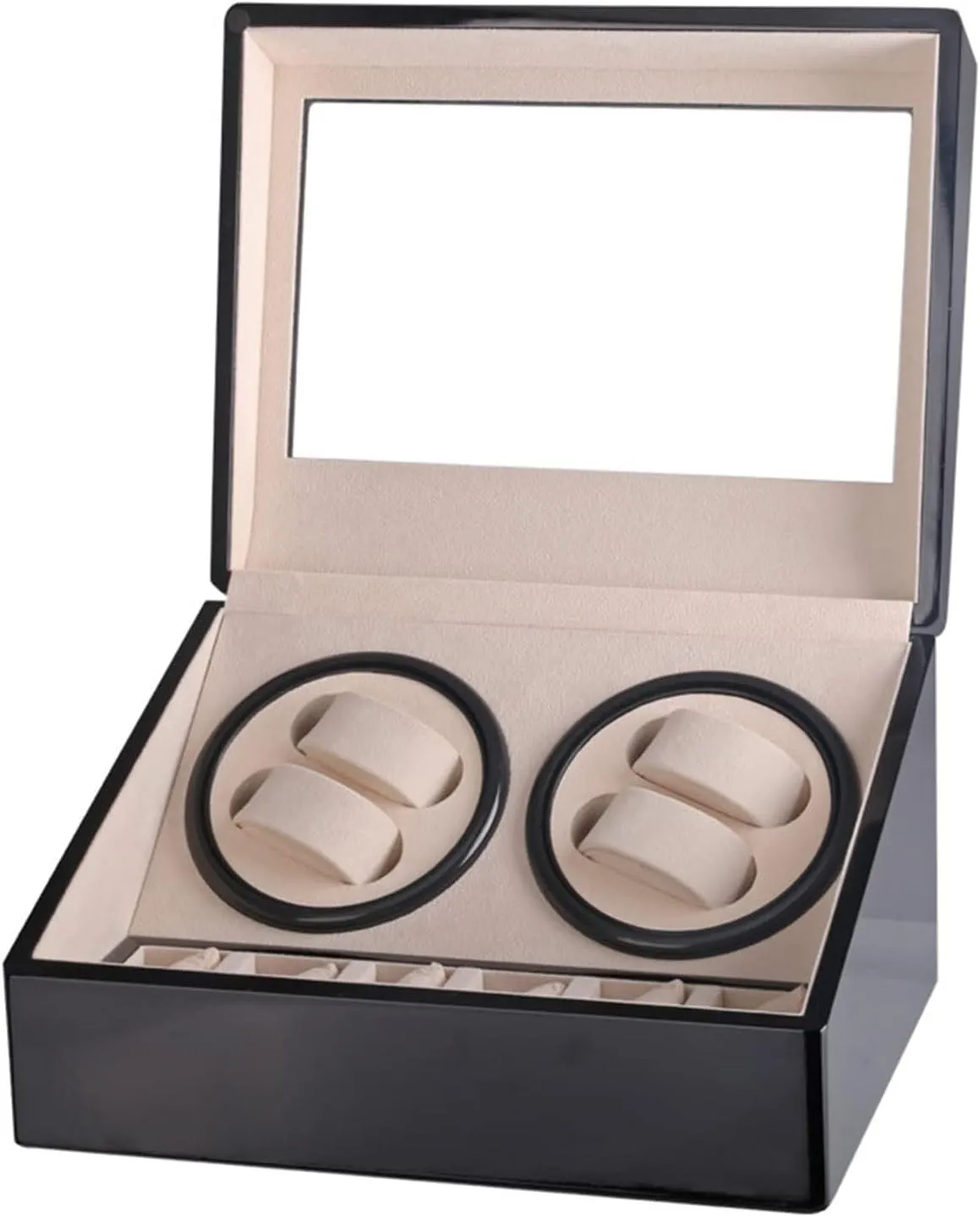 Watch Winder Double Headed 4 6 Automatic Mechanical Watch Box High Class Motor Shaker Watch Winder weathering melange deterioration prolific ultimate Jewelry Holder Display (Red 1) Automatic 