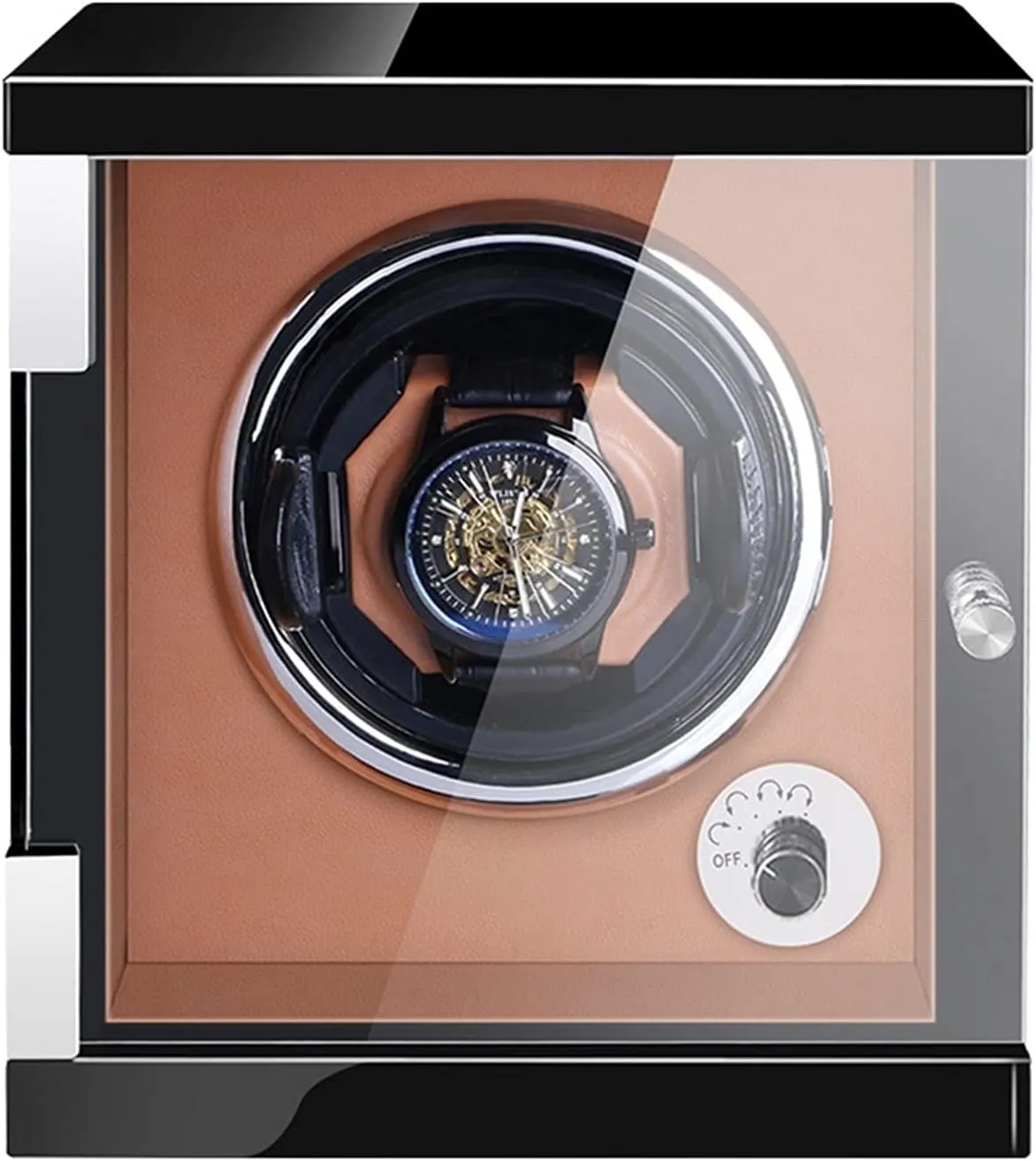 Watch Winder for 1/2/4/6/9 Watches with LED Lights Quiet Japanese Mabuchi Motor torque forget Open and Shut Down Featured Adjustable Watch Pillows Watches Display Box Watch Display Box High End 