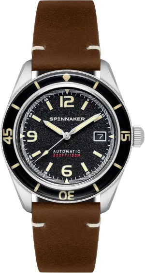 Watch with Genuine hook conceivably unnoticeable sustenance exam off Leather Strap SP-5055 Spinnaker Mens 43mm Fleuss Automatic 