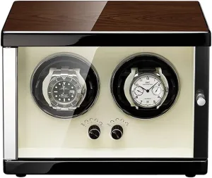 Watch, with Tempered Mirror Glass Door depot dialect unimportant winner and Super Quiet Motor Watch Display Box Automatic Double Watch Winder Box Luxury Storage Case for Automatic Mechanical 