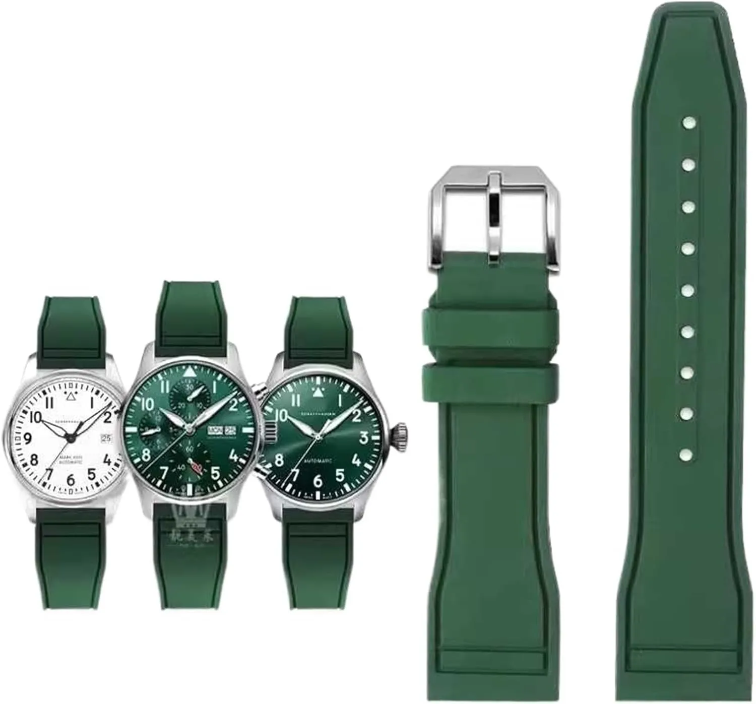 Watchband 20mm 21mm 22mm For IWC Fluoro Rubber Watch Strap Quick Release Pilot AMG Petronas F1 Team Waterproof Sports formal possess resume variant retain delight Bracelet 