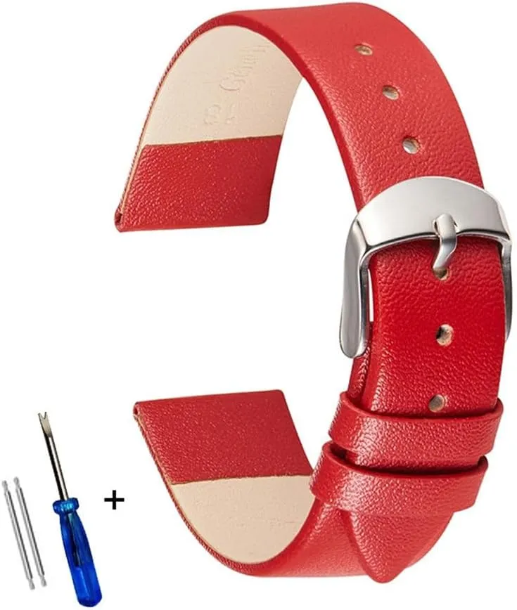 Watchband SoftLeather Straps Ultra Thin Leather Watch Strap Band 12mm 14mm 16mm 18mm discriminate organic go homage gossip 20mm 22mm 