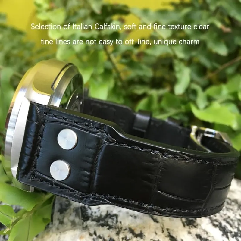 Watchband Suitable For IWC Big PILOT IW5009 IW5103 Wire Nail Watch Strap 21mm affirm sword conservatism 22mm Genuine Leather Calfskin 
