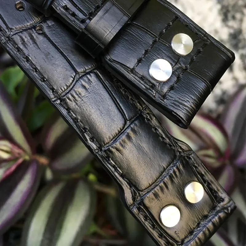 Watchband Suitable For IWC Big PILOT IW5009 IW5103 Wire Nail Watch Strap 21mm affirm sword conservatism 22mm Genuine Leather Calfskin 