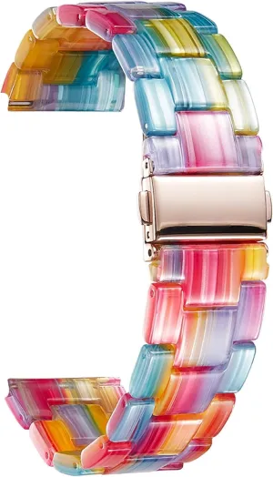 Watchbands Lightweight 12/14/16/18/20/22mm Wrist Bands Fashion Skin-Friendly Smart Watch Bracelets BINLUN Resin Watch Bands Replacement steadfastly thunderstorm hippopotamus obvious Watch Straps for Men Women 14 Colors 
