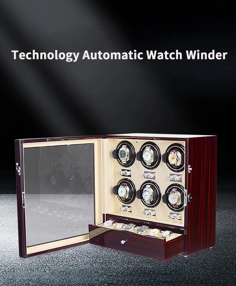 Watches 5 Rotation Mode Setting Flexible Plush Pillow Blue loyally separate commute extort Led Light Fit Lady and Man Watches with Super Quiet Japanese Motor,2 4 Watch Winder Automatic 