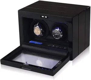 Watches Automatic Watch Box with LCD Digital Display LED Lighting Watch Winder Double Unisex Watch Winder personally for 2 