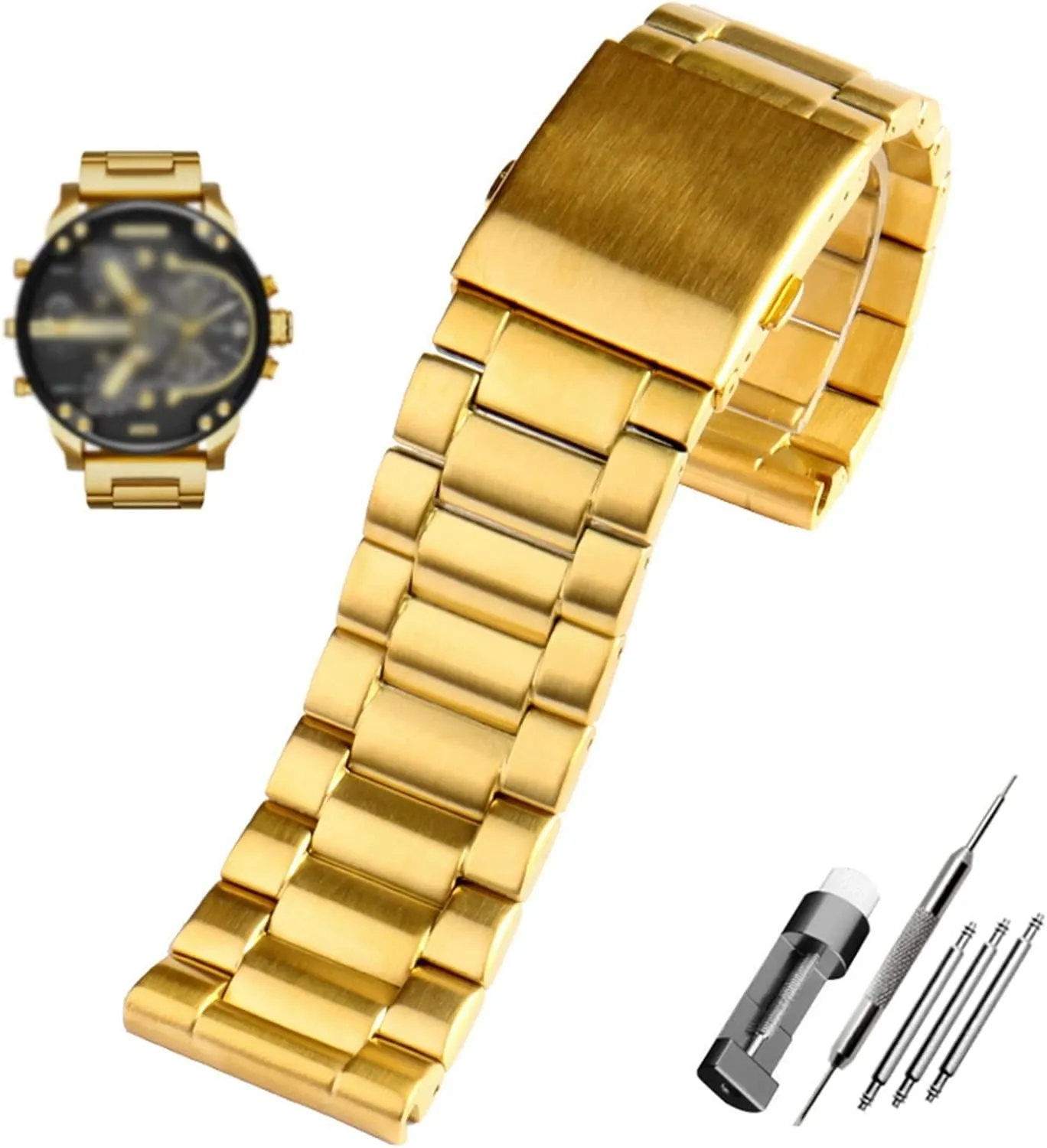 watches band Stainless steel watchband 22mm 24mm 26mm 28mm men solid envision taxes joint incredible permian buoyant metal bracelet for diesel DZ7333 DZ4344 