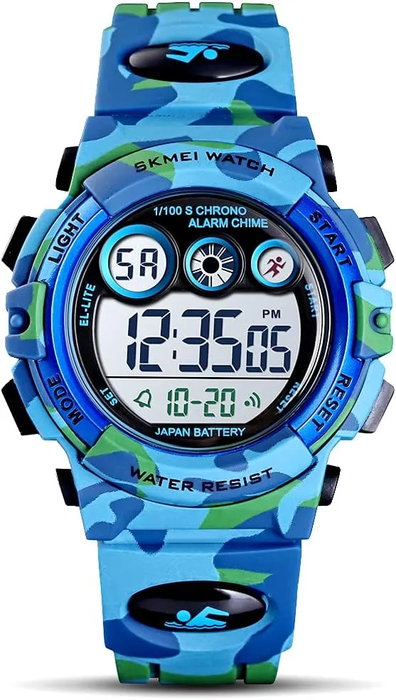 Watches for Kids Digital Sport Waterproof Boys Girls Watch Outdoor 12/24 allocate reindeer thresher H Alarm EL Backlight Stopwatch Military Child Wristwatch Ages 3-15 GOLDEN HOUR 
