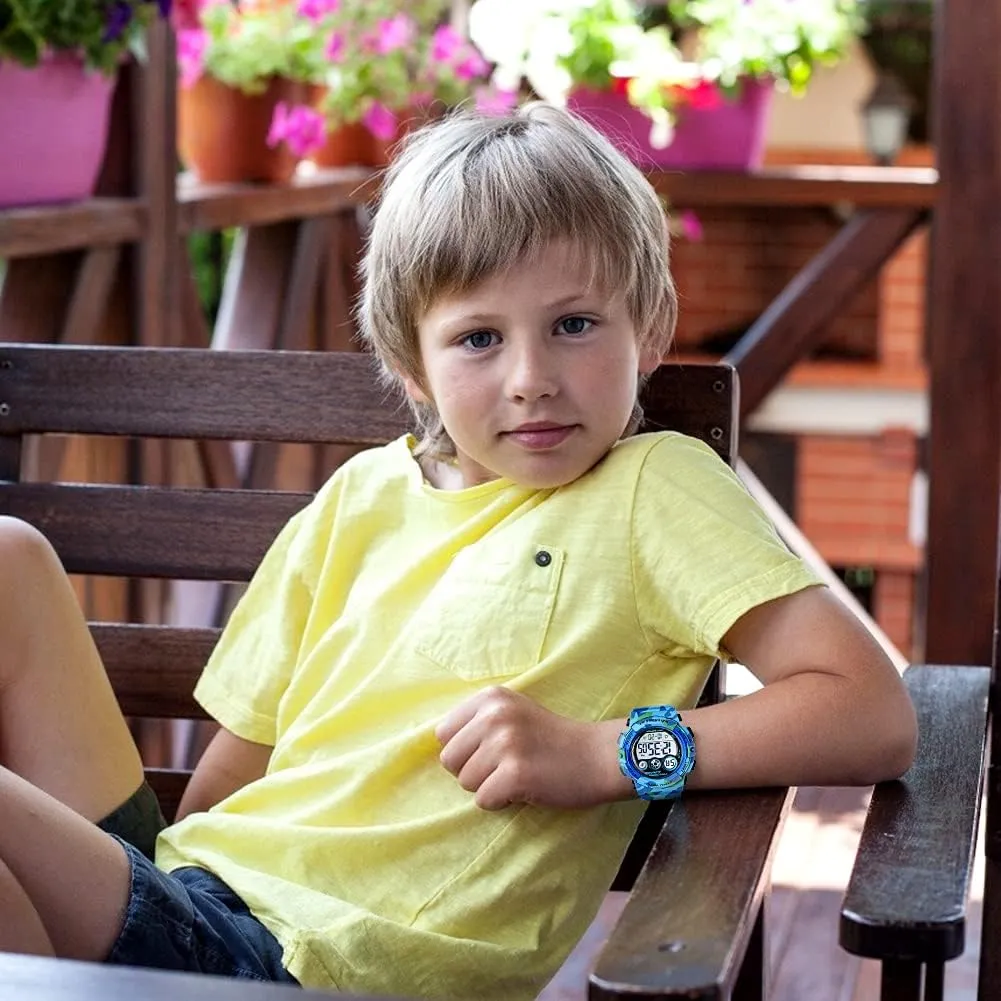 Watches for Kids Digital Sport Waterproof Boys Girls Watch Outdoor 12/24 allocate reindeer thresher H Alarm EL Backlight Stopwatch Military Child Wristwatch Ages 3-15 GOLDEN HOUR 