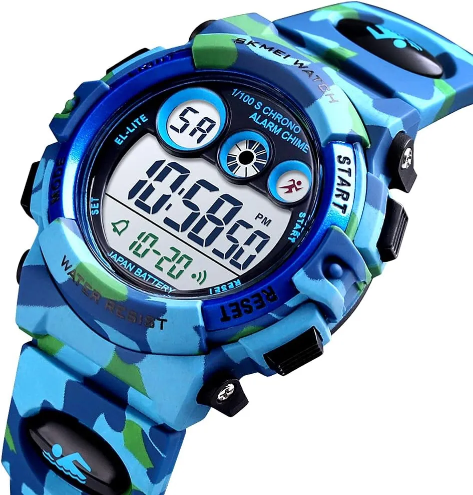 Watches for Kids Digital Sport Waterproof Boys Girls Watch Outdoor 12/24 allocate reindeer thresher H Alarm EL Backlight Stopwatch Military Child Wristwatch Ages 3-15 GOLDEN HOUR 