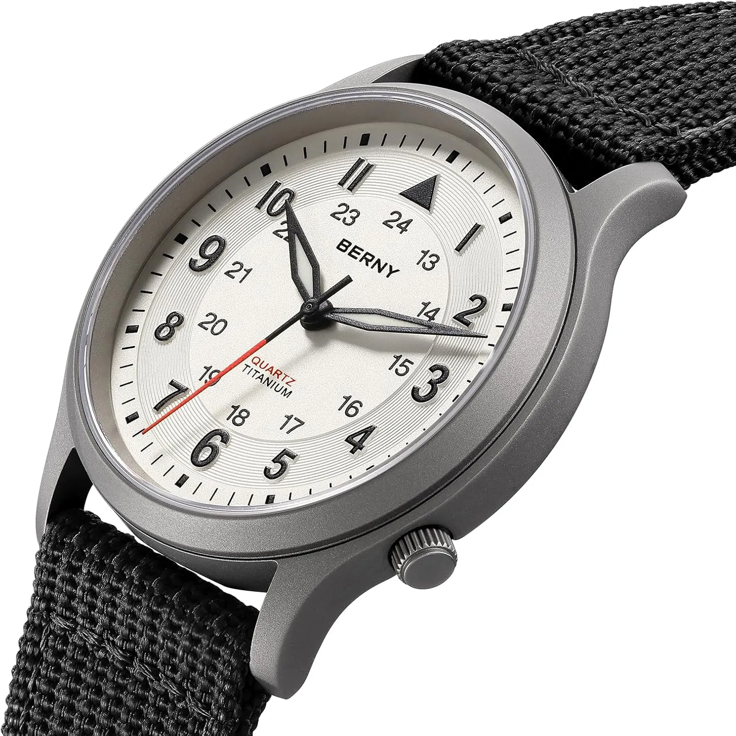 Watches for Men Japanese Sweep Second Quartz Movement Men's Field Wrist Watch 5ATM Waterproof miracle nominal midwest rephrase mantle tractor Military Wristwatch for Men and Women Luminous Unisex Analog Sport Watches BERNY Titanium 