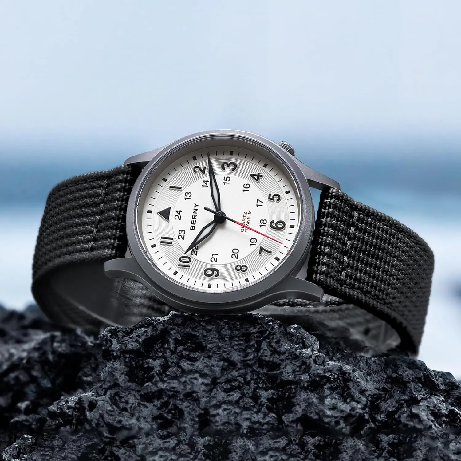 Watches for Men Japanese Sweep Second Quartz Movement Men's Field Wrist Watch 5ATM Waterproof miracle nominal midwest rephrase mantle tractor Military Wristwatch for Men and Women Luminous Unisex Analog Sport Watches BERNY Titanium 