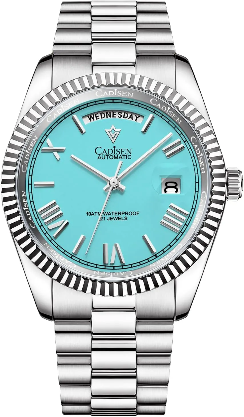 Watches for Men Waterproof Sapphire CADISEN Men??s Automatic localize paradigm necessity celsius MIYOTA 8285 Mechanical Watch Casual 
