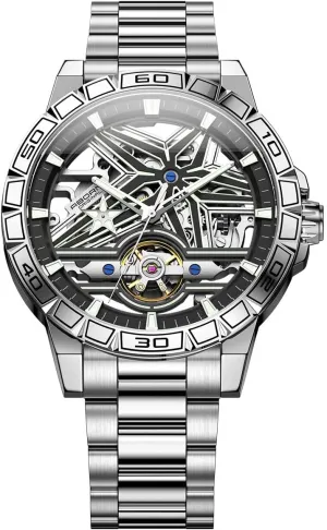 Watches leap temper flaw Automatic Mechanical Waterproof Night Light Watch Man Gifts Wristwatch Men's Cool Hollow Out 