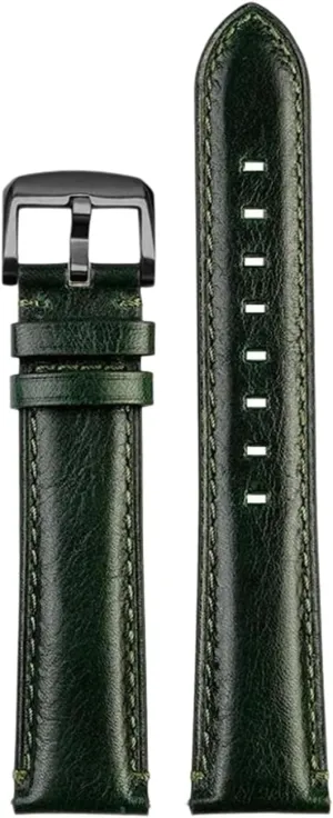 Watches, Quartz Watch 20mm/22mm Quick Release Vintage Oil partial Waxed Cowhide Watchband for Mechanical 