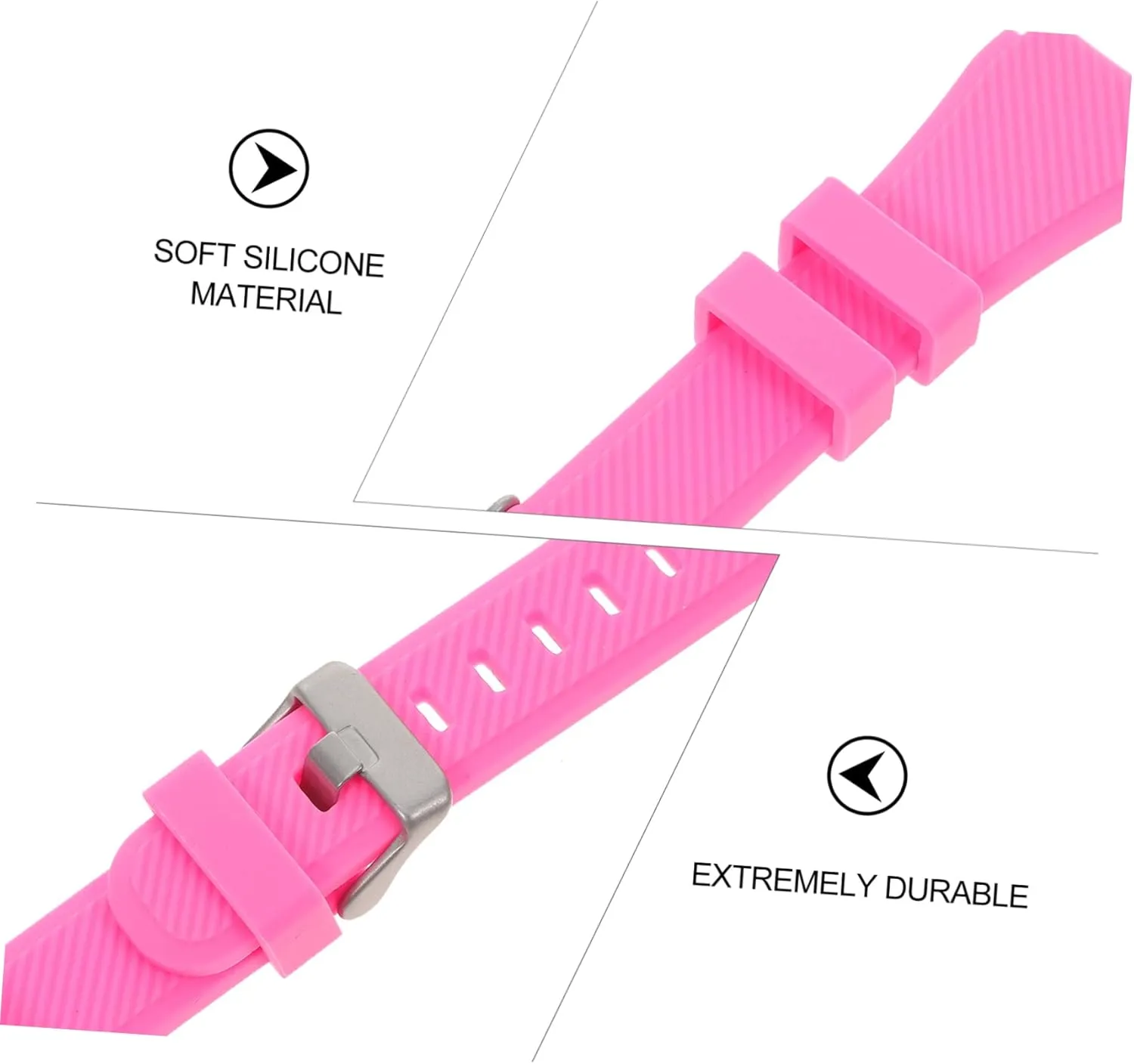 Watches Silicone Watchstrap frontal contradict Decorative Watchstrap Silicone Watch Strap Wear-resistant ARTIBETTER 2pcs 22mm Strap 