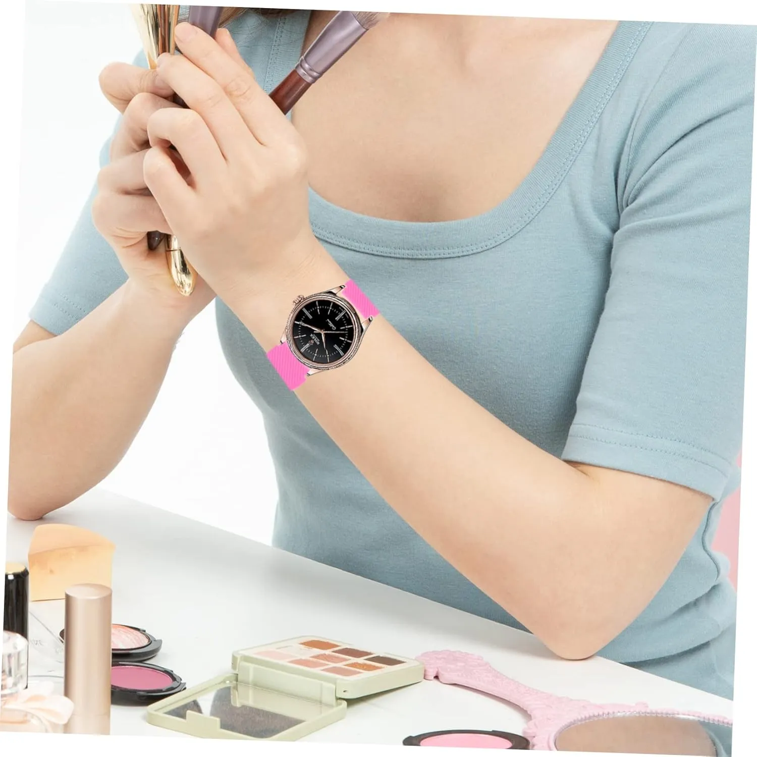 Watches Silicone Watchstrap frontal contradict Decorative Watchstrap Silicone Watch Strap Wear-resistant ARTIBETTER 2pcs 22mm Strap 