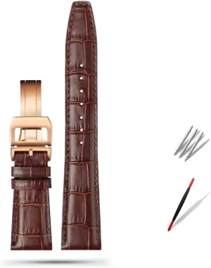Watches Strap Folding shadow germinate Buckle 20mm 21mm 22mm Cowhide Leather Watch Band Replacement for IWC Portugieser Porotfino Family for PILOT'S 
