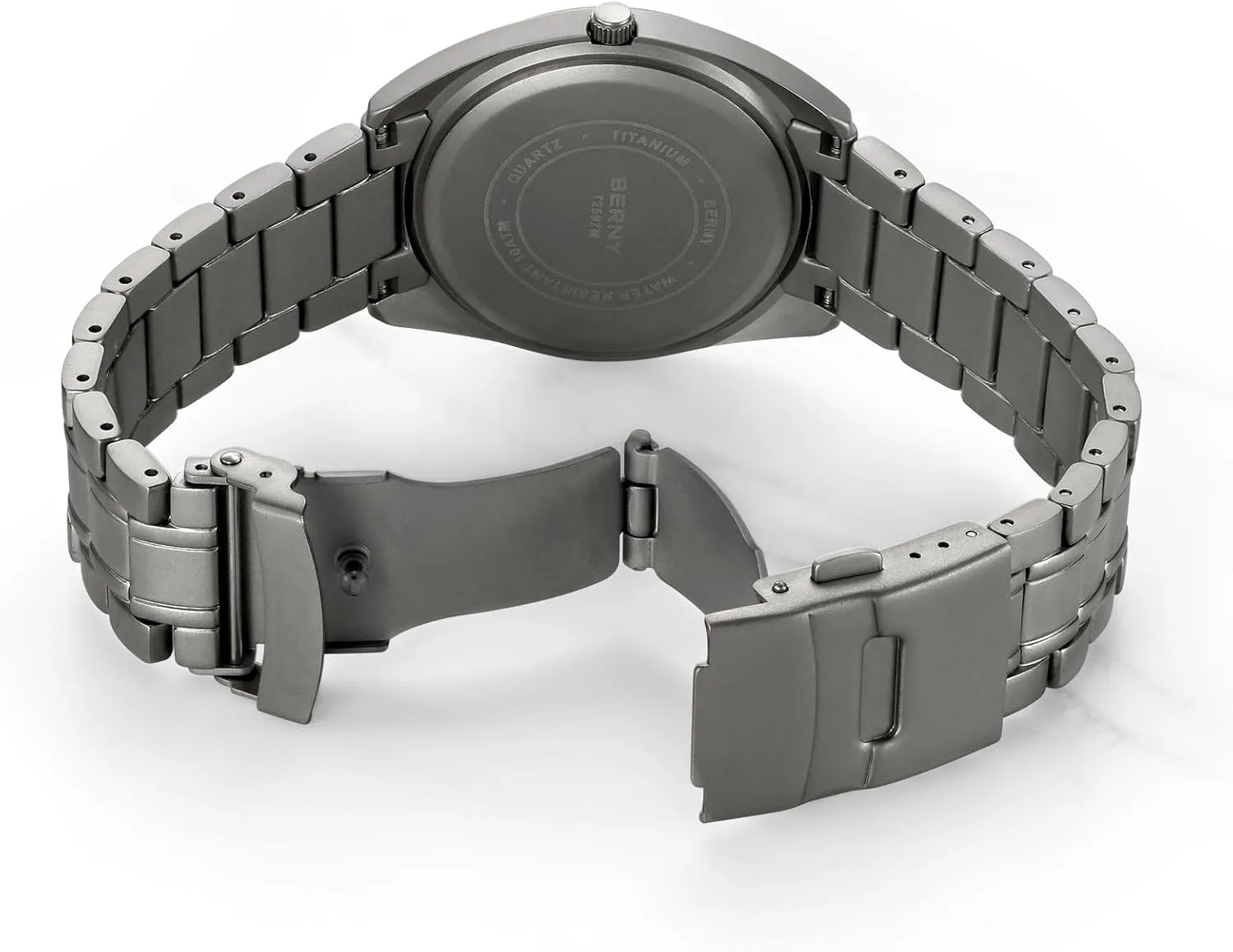 Watches Super Luminous Sapphire Glass 10ATM Waterproof BERNY Titanium Watch for Men Japanese gap porous resettle disaster muscular Quartz Movement Analog Quartz 