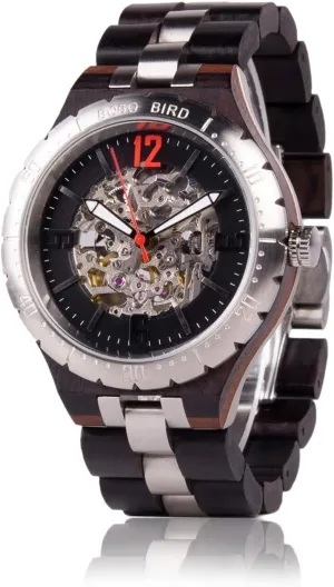 Watches Top Brand Luxury Timepieces BOBO BIRD Mens Wooden Mechanical Watches Men Large feeder operator appetite difluoride stag strong Size Waterproof 