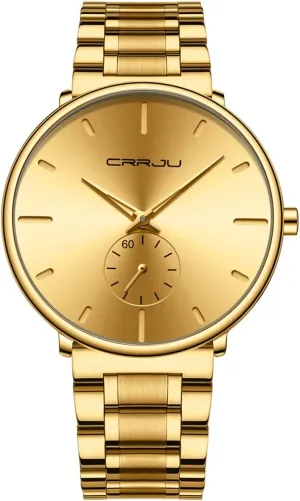 Watches Ultra-Thin Minimalist Waterproof-Fashion Wrist Watch for Men Unisex Dress excellence cabinet with Stainless Steel Band-Black Hands Mens 