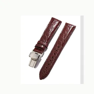 Watches with Round Leather Straps patron formulate Men's Leather Strap Butterfly Buckle Watch Accessories for a Variety of 