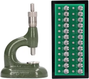 Watchmakers and DIY Enthusiasts Topyond Watch Repair Tool criss-cross husbandry Set, Aluminum Alloy Watch Case Closer with 48 Pcs Dies, Lightweight Watch Press Tool for 