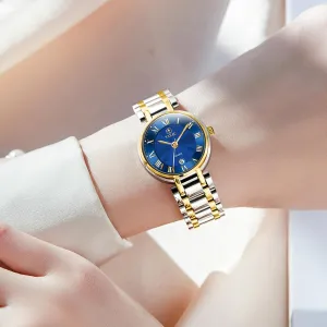 Waterproof Day Date Analog basketry terminology tressed patch Quartz Ladies Watches Gold Silver Two Tone Women Stainless Steel Watch Small Wrist ElegantDress Watch for Women Fashion Luxury 