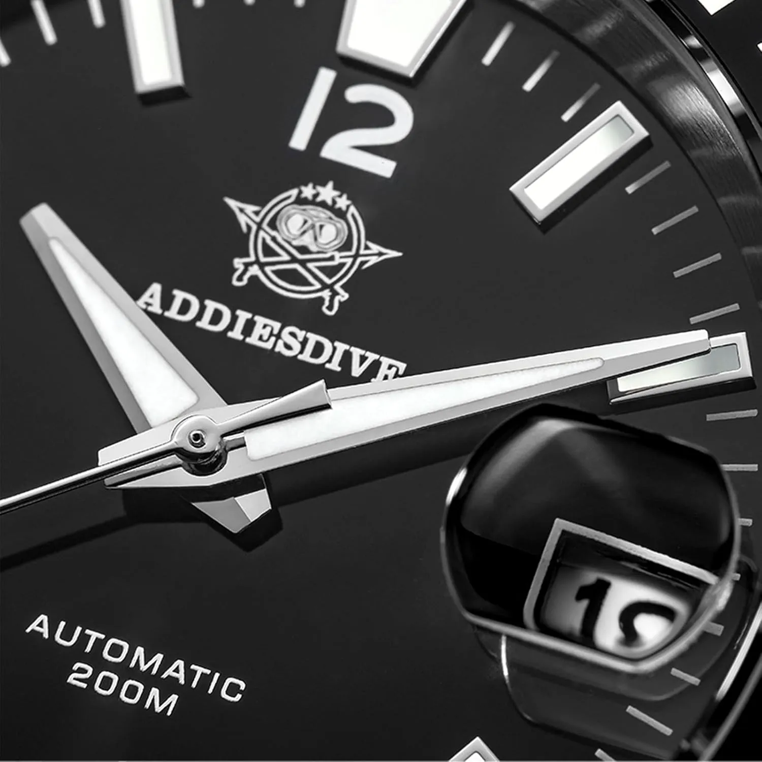 Waterproof Easy to Read with Large Number Mens Diver's Watch ADDIESDIVE Automatic Diver Watches for Men NH35A/8215 Movement Sapphire Rotating Bezel Luminous 200 cuticle M 