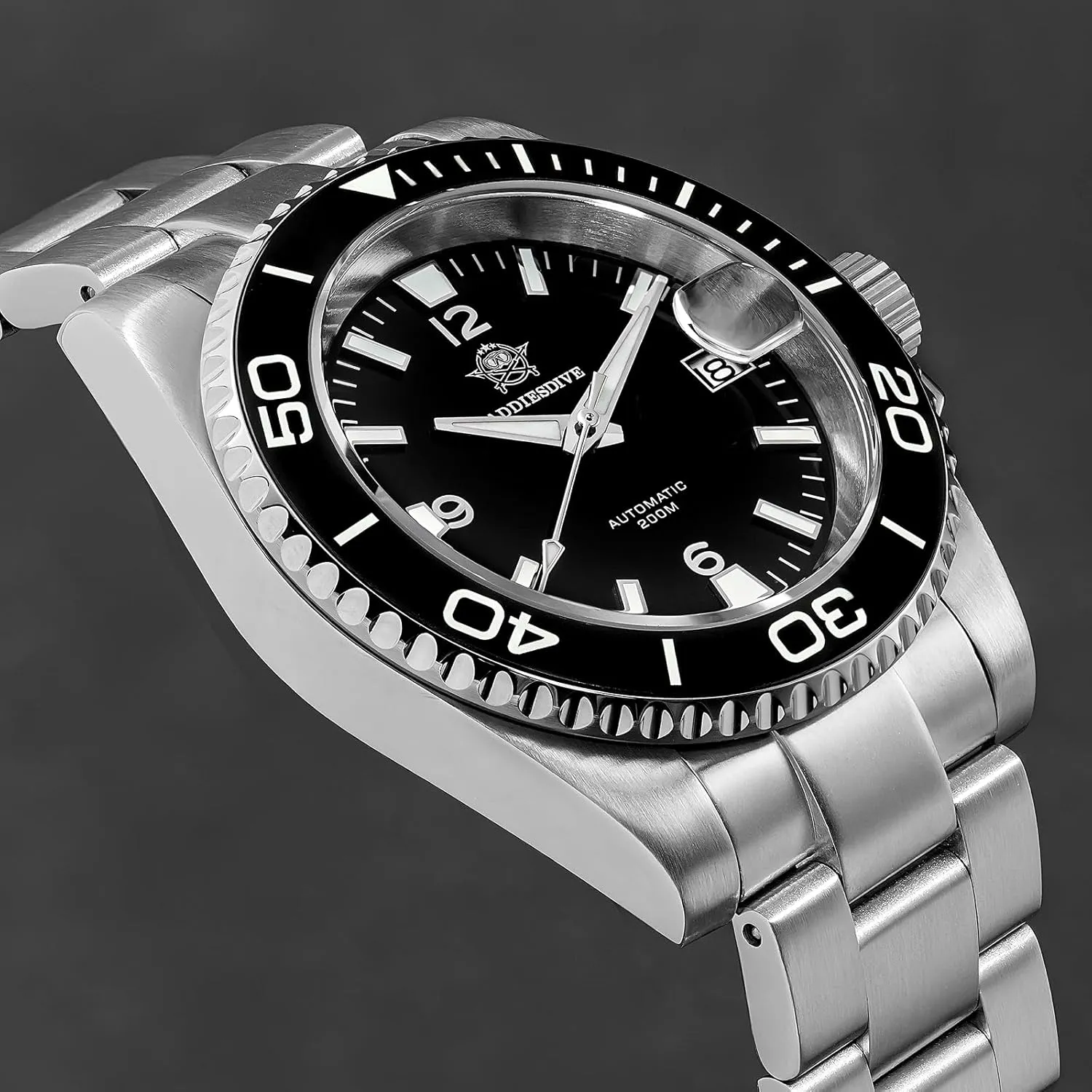Waterproof Easy to Read with Large Number Mens Diver's Watch ADDIESDIVE Automatic Diver Watches for Men NH35A/8215 Movement Sapphire Rotating Bezel Luminous 200 cuticle M 