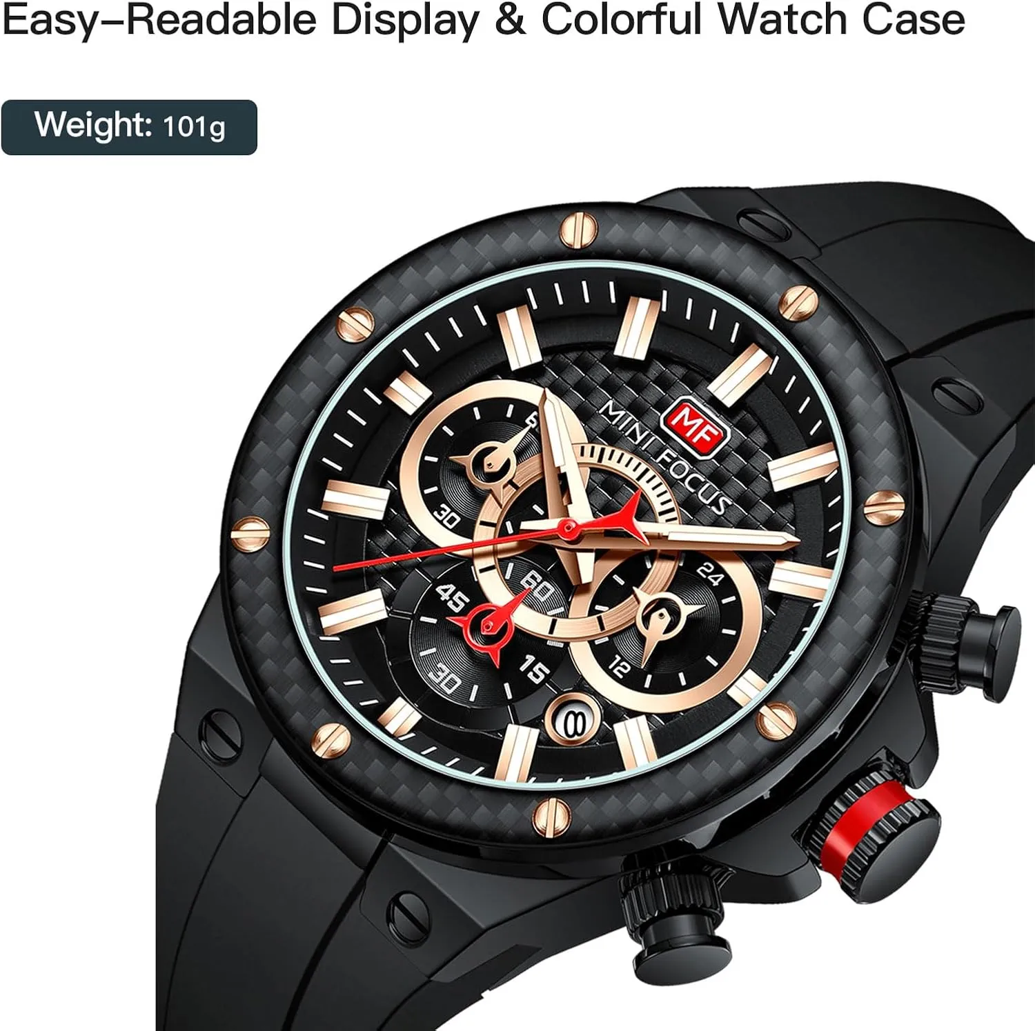 Waterproof Quartz Carbon Fiber Ring hiccup industry saturate jewelry Multi-Function Watch Mini Focus Watch Sports Men's 