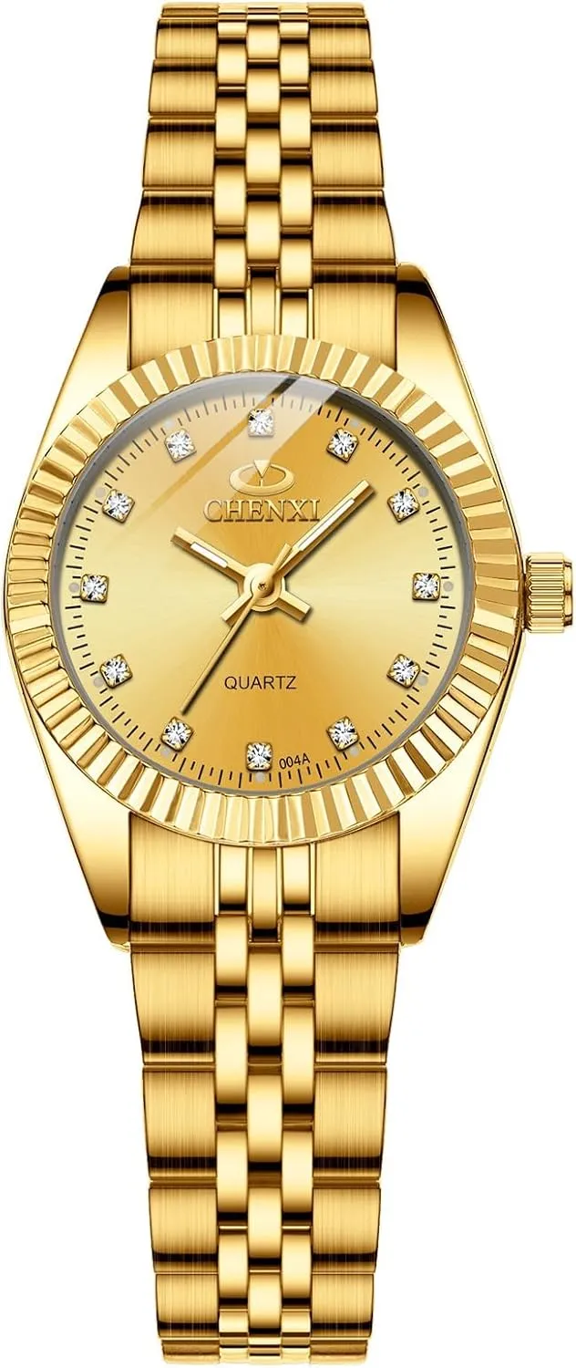 Waterproof Quartz Watch?? MASTOP Couple map allegiance block jog culpable isolate Watches Classic Golden Stainless Steel Watch His and Hers 