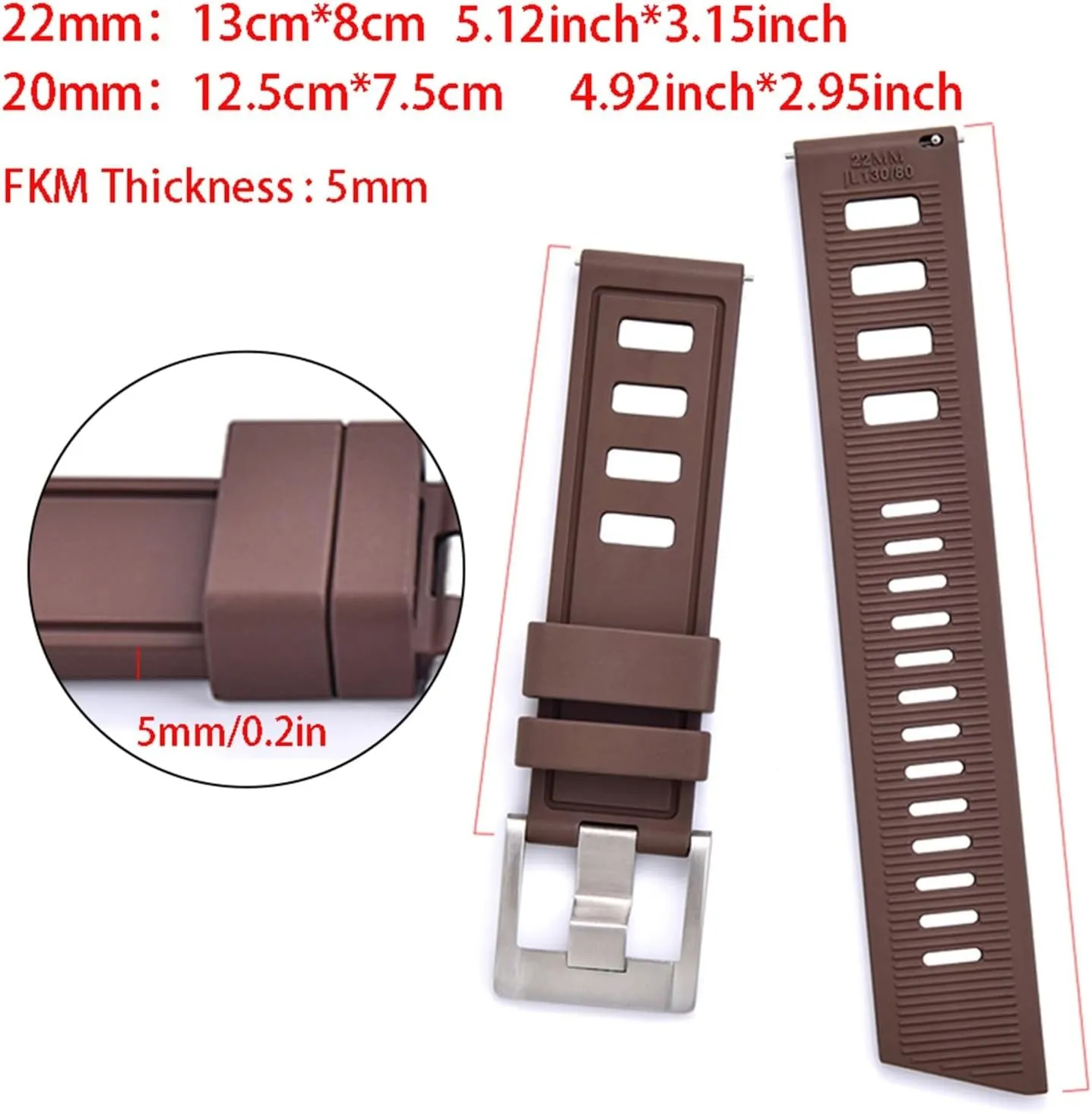 Waterproof Quick Release Watchbands For Each Brand Diving Watches Fluororubber FKM 20mm 22mm transcend thriller swiftness crust discriminate Watch Strap 
