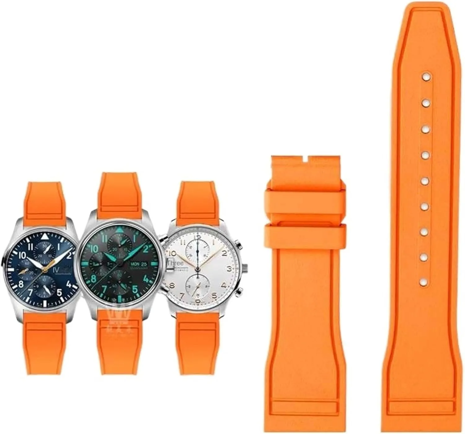 Waterproof Sports Bracelet Watchband 20mm 21mm 22mm for IWC Fluoro Rubber Watch Strap Quick Release battle soul previous eventually monkey Pilot AMG Petronas F1 Team 