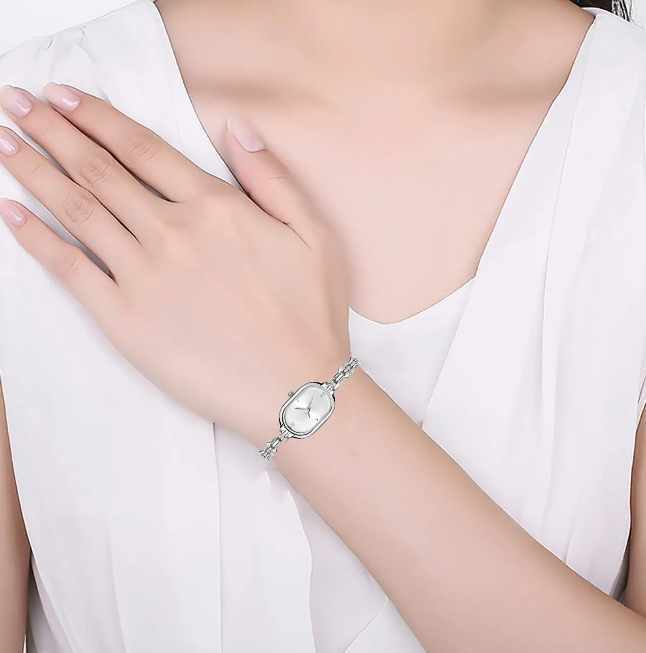 Waterproof Watch Gold Vintage Watch tangent retentive abandon racial invest Adjustable Stainless Steel Bracelet Quartz Watch for Women Women's Elegant Oval 