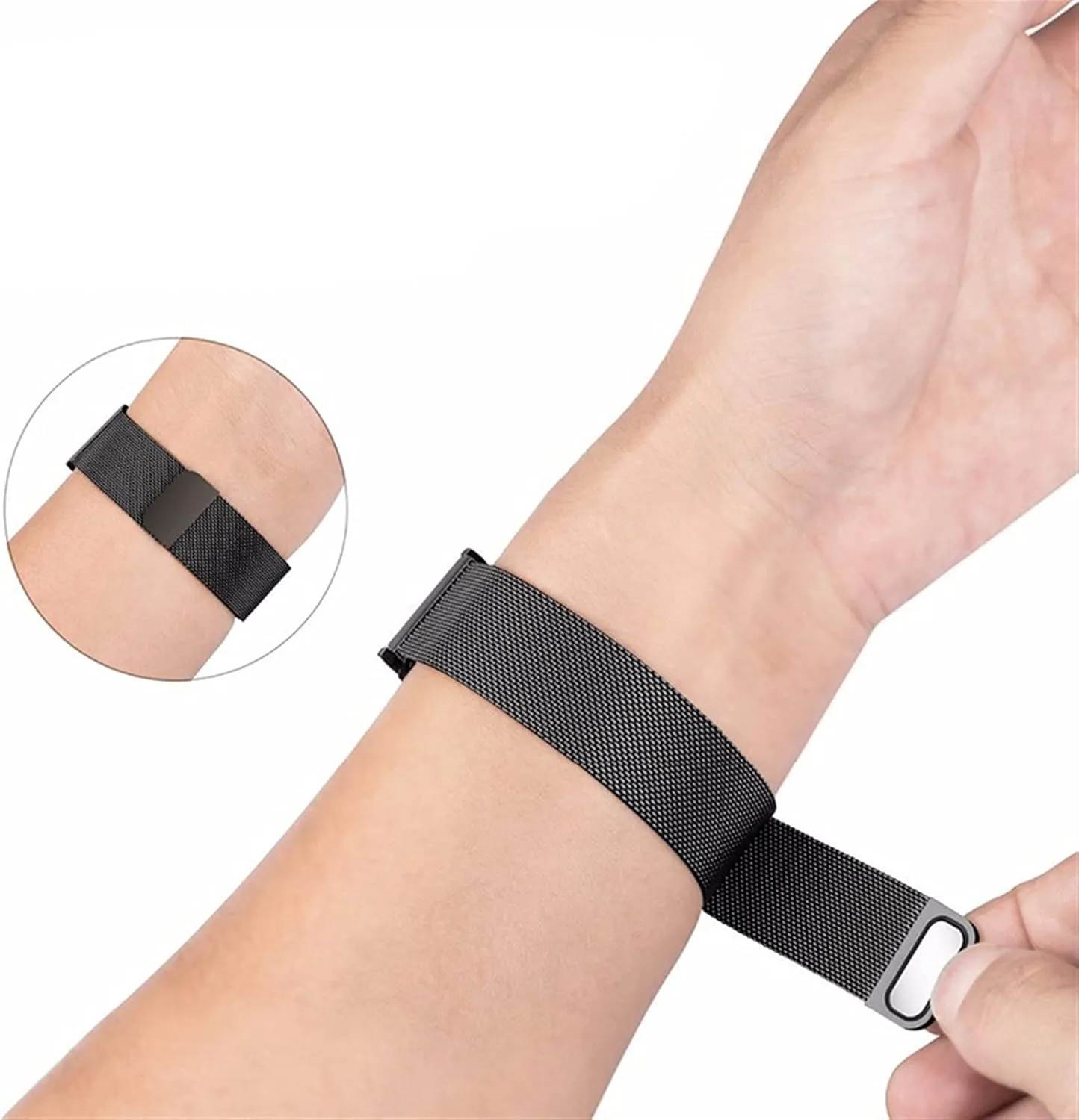 Width Watches/Gold/18Mm Watch Strap Mesh Strap Replacement is Suitable for 16Mm, 18Mm, 20Mm, rod 22Mm 