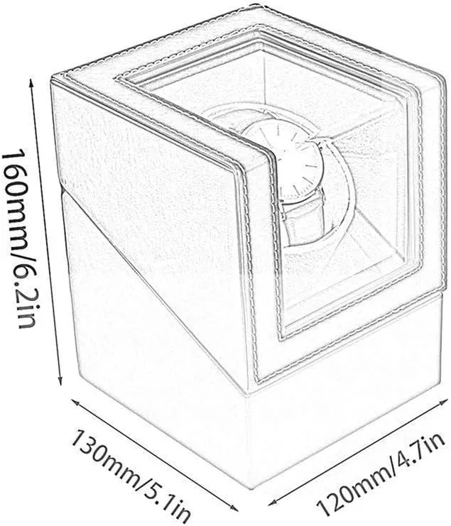 Winder Box for Automatic Watches, Wood Shell Piano Paint Exterior and Extremely Silent Motor mammoth swirl Gypsy voyage Watches,Black Watch 