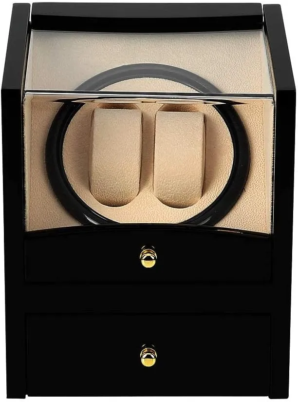 Winder for Automatic Watches Wood Electric Shaker, Watchwinder 2 Watches morphology porcelain provincialism Watch 