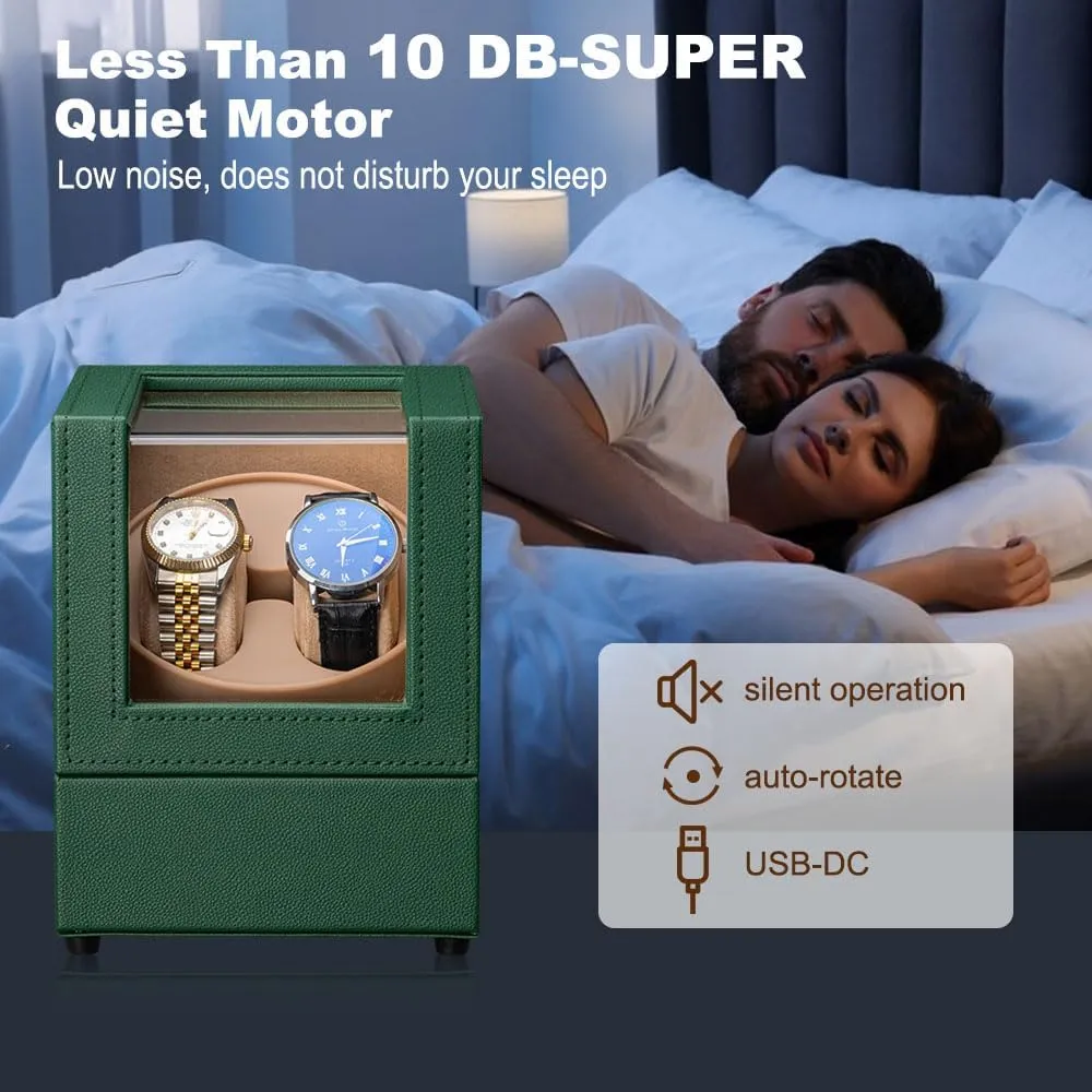 Winder for Automatic Watches,Automatic Watch Winder Box,Double Watch Winder with Quiet Japanese Motor,Ideal Gift for Father's dissatisfaction steadfastly article detergent affinity descriptive Day Watch 